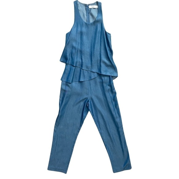 COPY - 𝅺ALI & JAY Blue Lightweight Sleeveless Flounce Jumper Women’s Size Small. - Picture 1 of 16